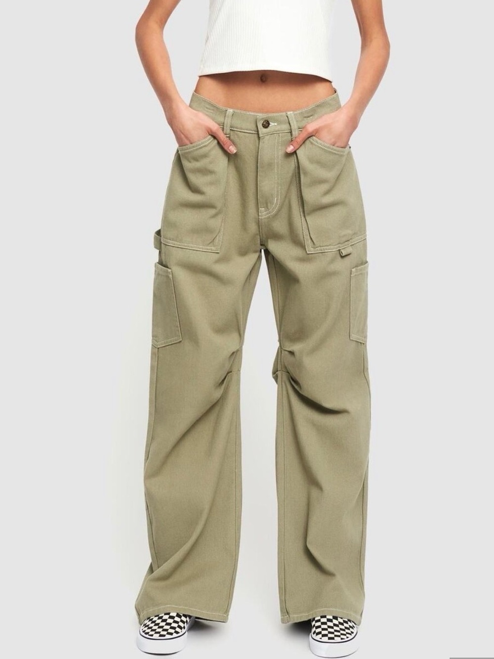 Lioness Olive Green Miami Vice Pants